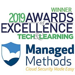 ManagedMethods 2019 Tech & Learning Awards of Excellence Winner Best Use of a Product in a District