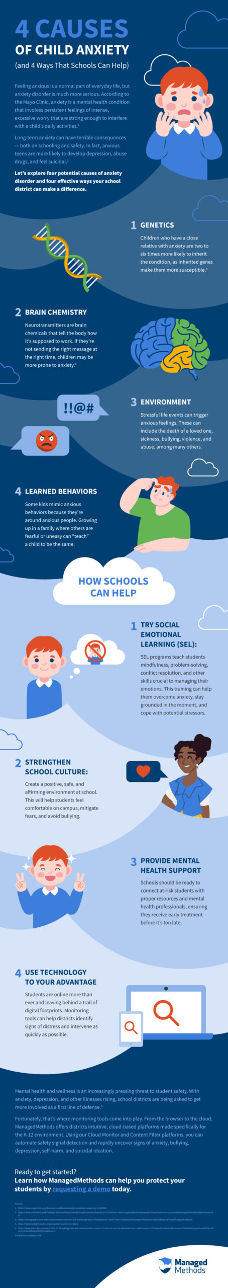 4 Causes of Child Anxiety (and 4 Ways That Schools Can Help) Infographic Page Preview Image
