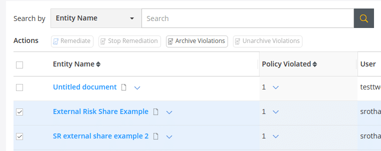 How to archive a policy violation in Cloud Monitor